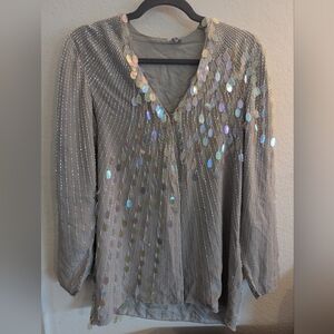 Vintage Silver Beaded Jacket